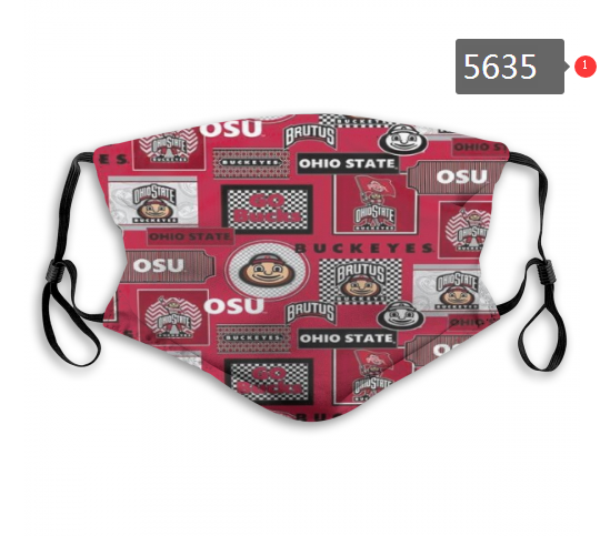 2020 NCAA Ohio State Buckeyes #5 Dust mask with filter->ncaa dust mask->Sports Accessory